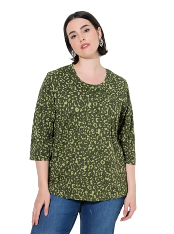 Ulla Popken Shirt in dunkel khaki