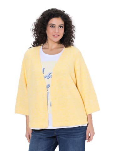 Ulla Popken Strickjacke in blassgelb