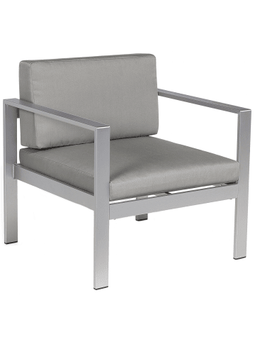 Beliani Sessel SALERNO in Grau - (W) 77 x (H) 80 x (L) 70 cm
