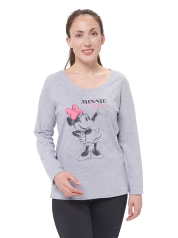 Disney Disney Minnie Mouse Schlafanzug  Langarm in grau/schwarz