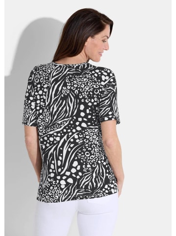 GOLDNER Shirt Shirt in schwarz / weiß / gemustert