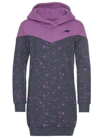 Kangaroos Sweatkleid in marine meliert-gemustert