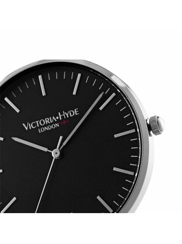 Victoria Hyde London Uhr City Collection in Schwarz/ Silber - (D)40mm