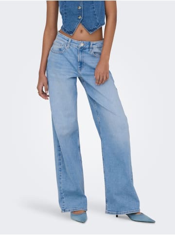 ONLY Jeans mit weitem Bein in Light Blue Denim