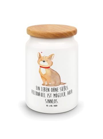 Mr. & Mrs. Panda Vorratsglas Hund Glück mit Spruch in Weiß