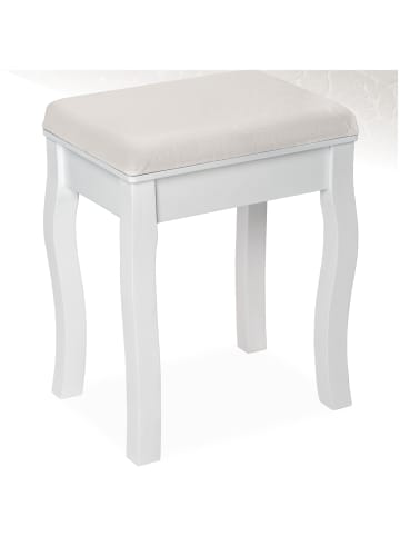 tectake gepolsterter Schminkhocker, Belastbarkeit 100 kg, 40 x 30 x 51 cm