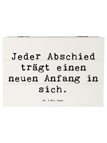 Mr. & Mrs. Panda Holzkiste mit Deckel Spruch Verluste betrauern ... in Weiß
