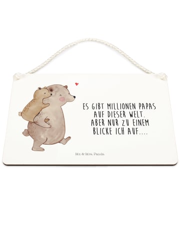 Mr. & Mrs. Panda holzbild Papa Bär mit Spruch in Weiß