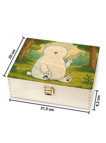 Mr. & Mrs. Panda Tee Kiste Eisbär Faul Design ohne Spruch in Weiß