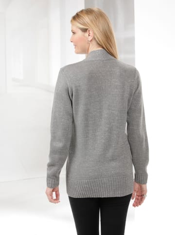 Sieh an! 2-in-1-Pullover in grau-meliert