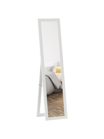 HOMCOM Ganzkörperspiegel in Weiß 37L x 3,8B x 157H cm