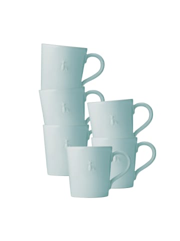 La Rochere 6er Set Henkelbecher Biene in Blau 520 ml in blau