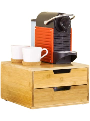 SoBuy Kaffeekapsel Box in Natur - (B)30 x (H)18 x (T)31cm