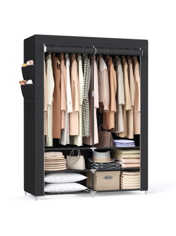 SONGMICS Schrank Rylan in Schwarz - (B)127 x (H)176 x (T)45 cm
