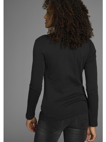 Kangaroos Langarmshirt in schwarz