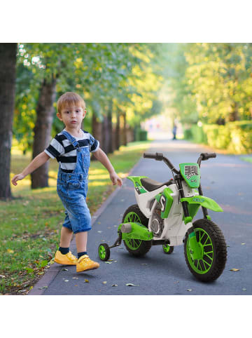 HOMCOM Elektromotorrad Kinder 3-8 km/h Grün