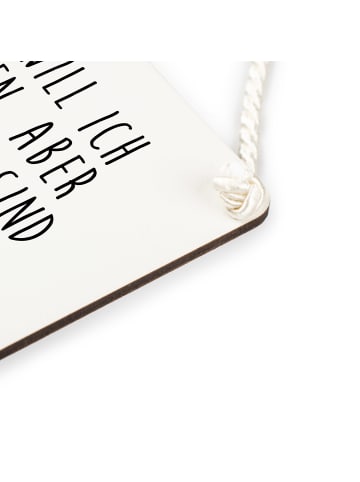 Mr. & Mrs. Panda Wandbild Holz Alpaka Fahne mit Spruch in Weiß