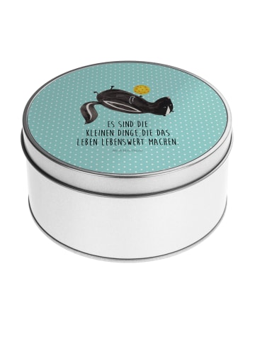 Mr. & Mrs. Panda Zuckerdose Stinktier Ball mit Spruch in Türkis Pastell