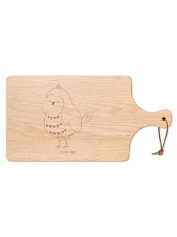 Mr. & Mrs. Panda Holzbrett Eule Zufrieden ohne Spruch in Transparent