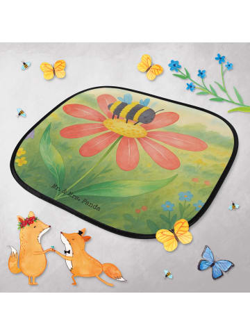 Mr. & Mrs. Panda Auto Sichtschutz Hummel Blume Design ohne Spruch in Weiß