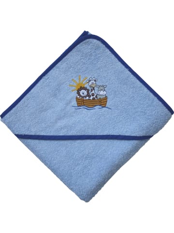 Wörner Frottier Kapuzenbadetuch in blau