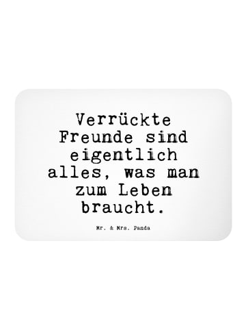 Mr. & Mrs. Panda Kühlschrankmagnet Verrückte Freunde sind eigent... in Weiß