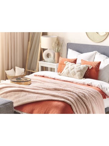 Beliani Kuscheldecke BJAS in Rosa - (W) 200 x (H) 1 x (L) 220 cm