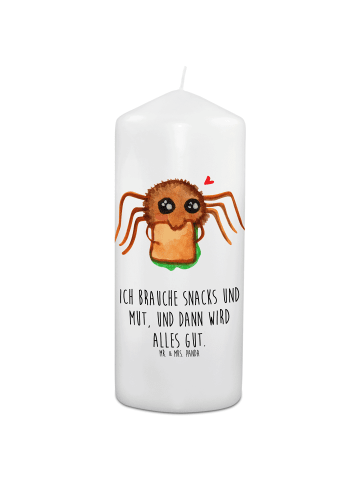 Mr. & Mrs. Panda Weihnachtskerze Spinne Agathe Sandwich mit Spruch in Weiß