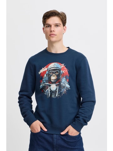 BLEND Sweatshirt BHSweatshirt 20717756 lässiges Sweatshirt mit Print in Blau