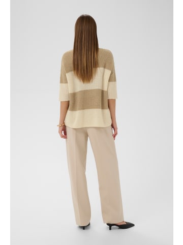 Soaked in Luxury Strickpullover SLTuesday Casual fit in White Pepper and creme stripe
