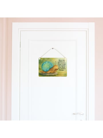 Mr. & Mrs. Panda Schild Schnecke Sir Design mit Spruch in Weiß