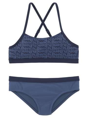 Bench Bustier-Bikini in marine bedruckt