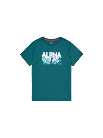 Alpha Industries T-Shirt 'Nebula' in grün