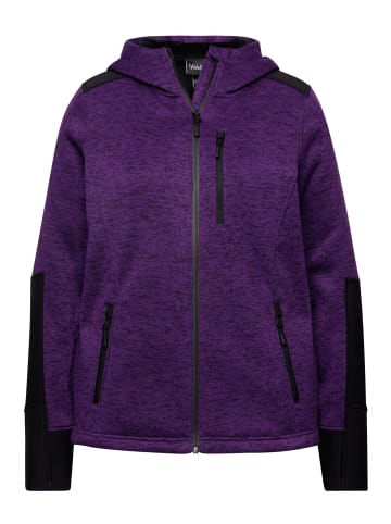 Ulla Popken Sweatjacke in dunkle pflaume