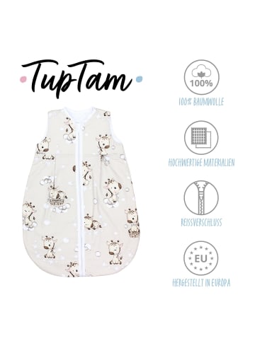 TupTam Baby Sommer Schlafsack Ärmellos Unwattiert in beige