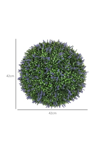 HOMCOM Kunstpflanzen-42L x 42B x 42H cm-Violett