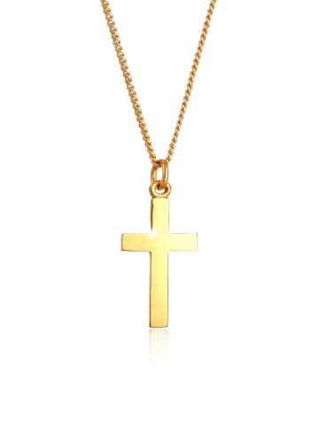 Elli Halskette 925 Sterling Silber Kreuz in Gold