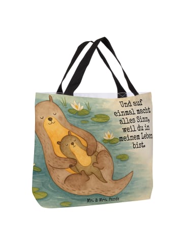 Mr. & Mrs. Panda Shopper Otter Kind Design mit Spruch in Weiß