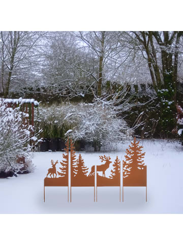 kobolo 4tlg. Set Dekorationsobjekt in Braun