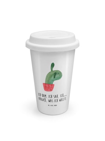 Mr. & Mrs. Panda Kaffeebecher To Go Kaktus Mama mit Spruch in Weiß