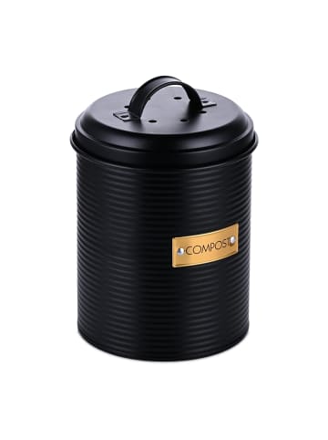 relaxdays Komposteimer in Schwarz - 2,5 Liter