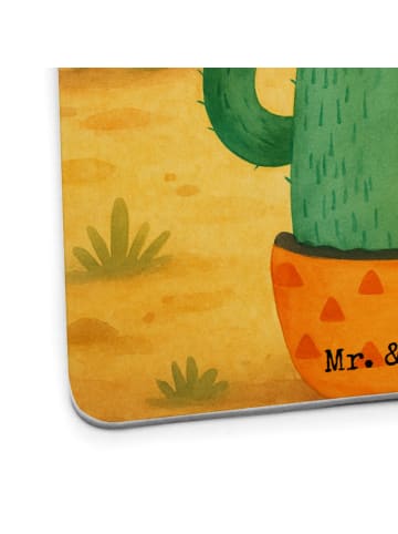 Mr. & Mrs. Panda Bierdeckel Kaktus Sonne Design ohne Spruch in Weiß