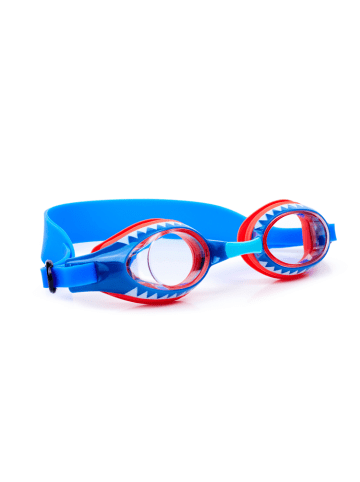 Aqua2ude Schwimmbrille für Kinder Haizähne in Blau und Rot