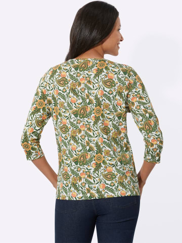 Sieh an! 3/4-Arm-Shirt in ecru-eucalyptus-bedruckt