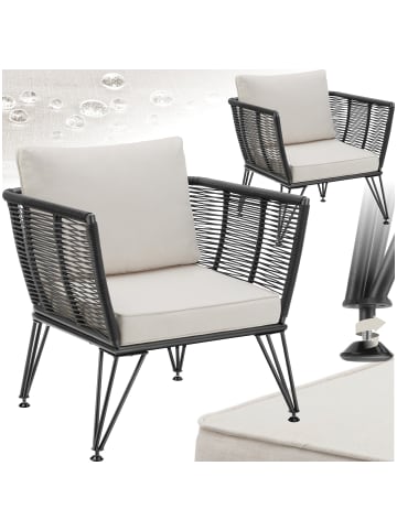 tectake Garten-Loungesessel Sundo im Rope-Design
