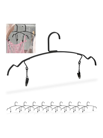 relaxdays 40x Kleiderbügel in Schwarz