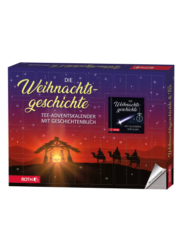 ROTH BIO-Tee Adventskalender mit Buch - Die Weihnachtsgeschichte - in Bunt