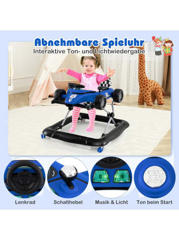 COSTWAY 4 in 1 Lauflernhilfe in Blau