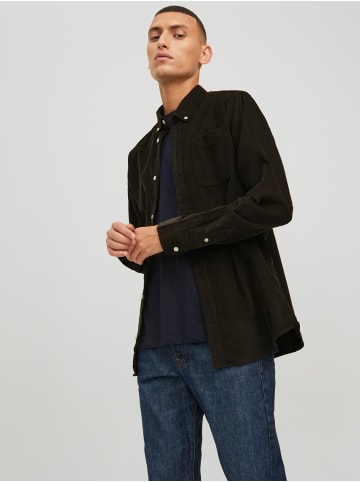 Jack & Jones Cord Flanell Hemd Shacket JJECLASSIC in Grün