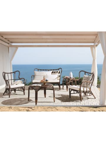 Beliani 8-tlg Sitzgruppe BRINDISI in Braun/Beige